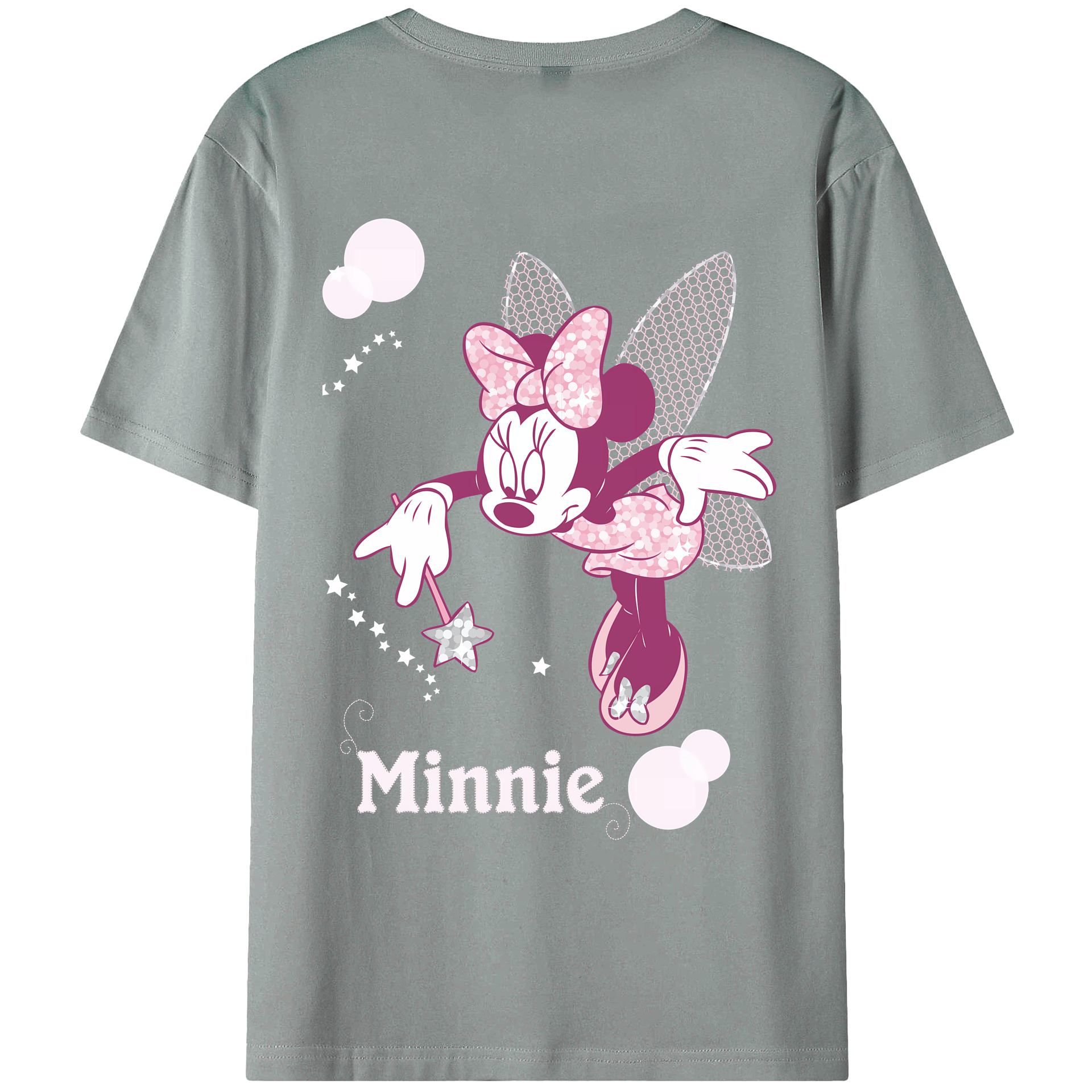 （画像用） ミッキーマウス Mickey Mouse 綿100％ メンズ半袖Tシャツ（バックプリント） 通気性